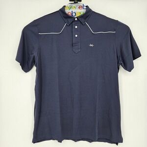 Texas Standard Lariat Westen Polo Shirt Mens 3XL Short Sleeve Cowboy Blue Yoke‎
